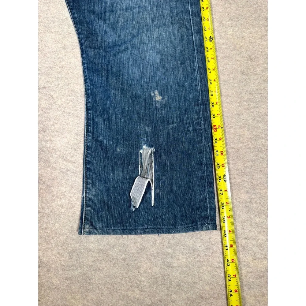 Vintage Levis 501 Original Straight Leg Jeans Mens 42x32 Blue Denim Distressed